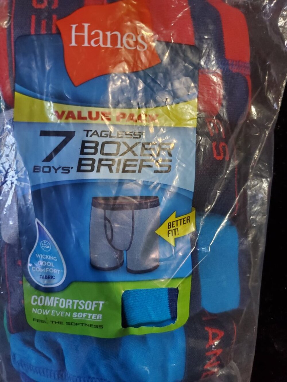Hanes Sz S 6/8 Boy's Boxer Briefs 6 pack